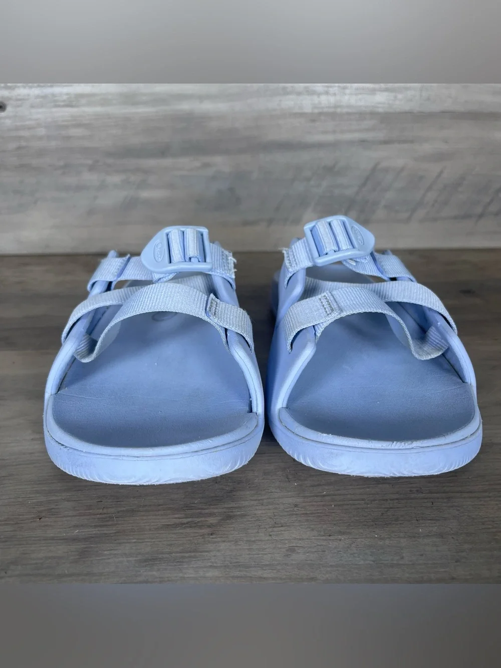 Chaco Chillos Slides Junior 6 Periwinkle Light Blue Slides Slip On Sandals Beach